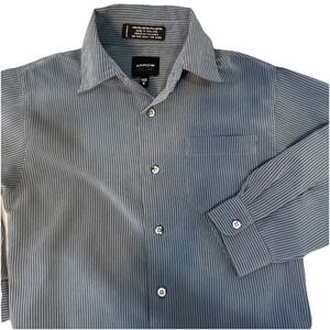 Youth SZ 6 Arrow Pocket Dress Shirt‎ Long Sleeve Button  Striped Pocket
